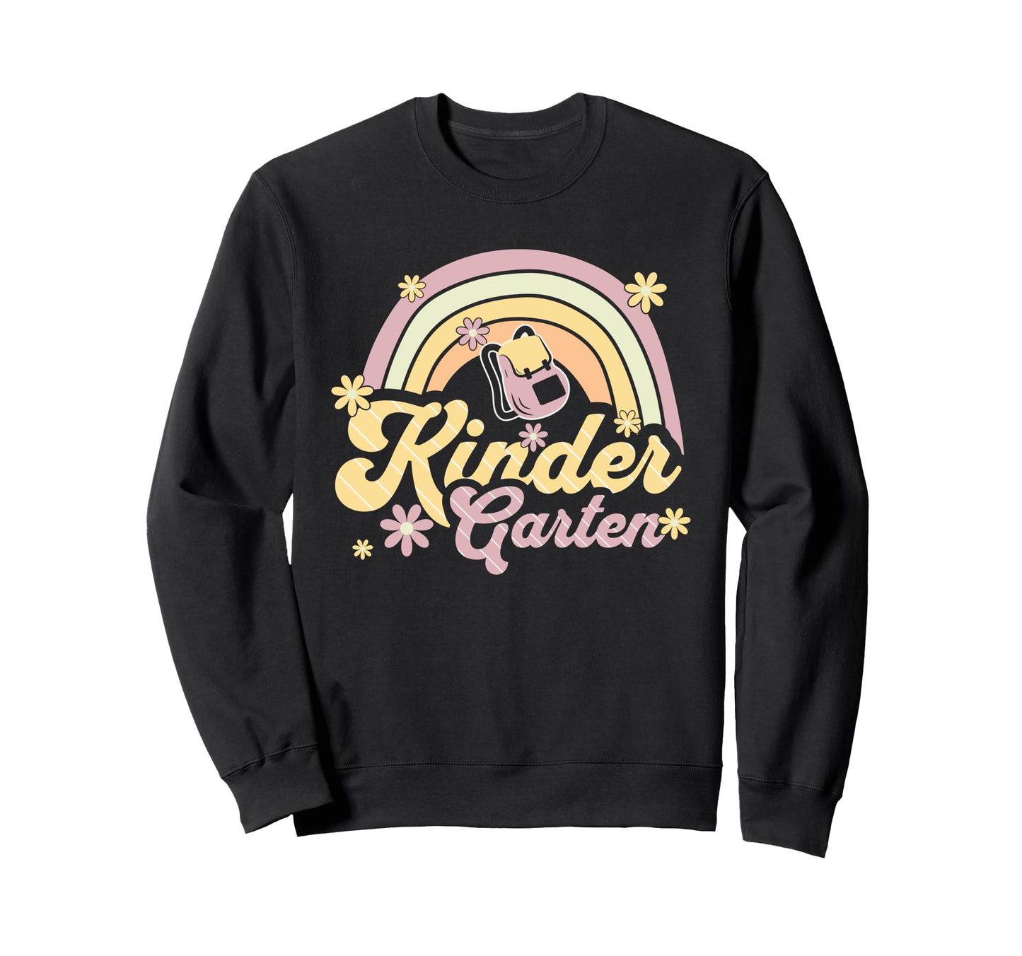 Kindergarten Rainbow Backpack Sweatshirt - Aesthetic Graphic Men Women - T-Shirt, Sweatshirt, Hoodie