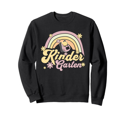 Kindergarten Rainbow Backpack Sweatshirt - Aesthetic Graphic Men Women - T-Shirt, Sweatshirt, Hoodie
