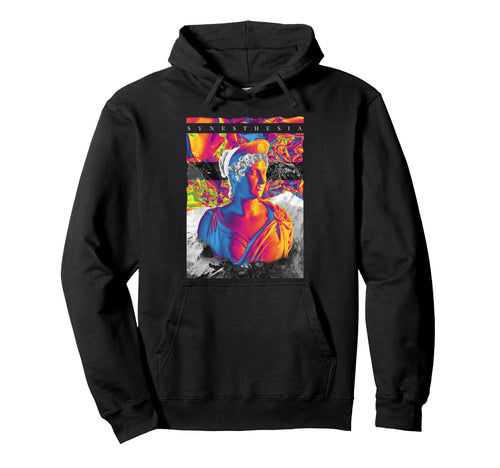 Synesthesia Greek Statue Vaporwave Hoodie - Trendy Graphic Men Women - T-Shirt, Sweatshirt, Hoodie