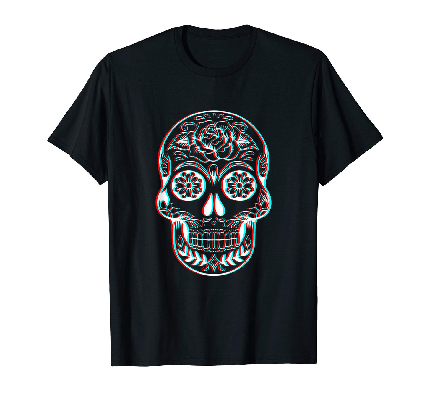 Mexican Skull Glitch Vaporwave Aesthetic T-Shirt - Unique Graphic Unisex - T-Shirt, Sweatshirt, Hoodie