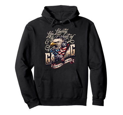 Patriotic Gaming Proud Usa Gaming Hoodie - Custom Art Print Unisex - T-Shirt, Sweatshirt, Hoodie