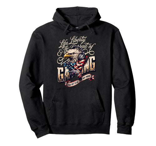 Patriotic Gaming Proud Usa Gaming Hoodie - Custom Art Print Unisex - T-Shirt, Sweatshirt, Hoodie