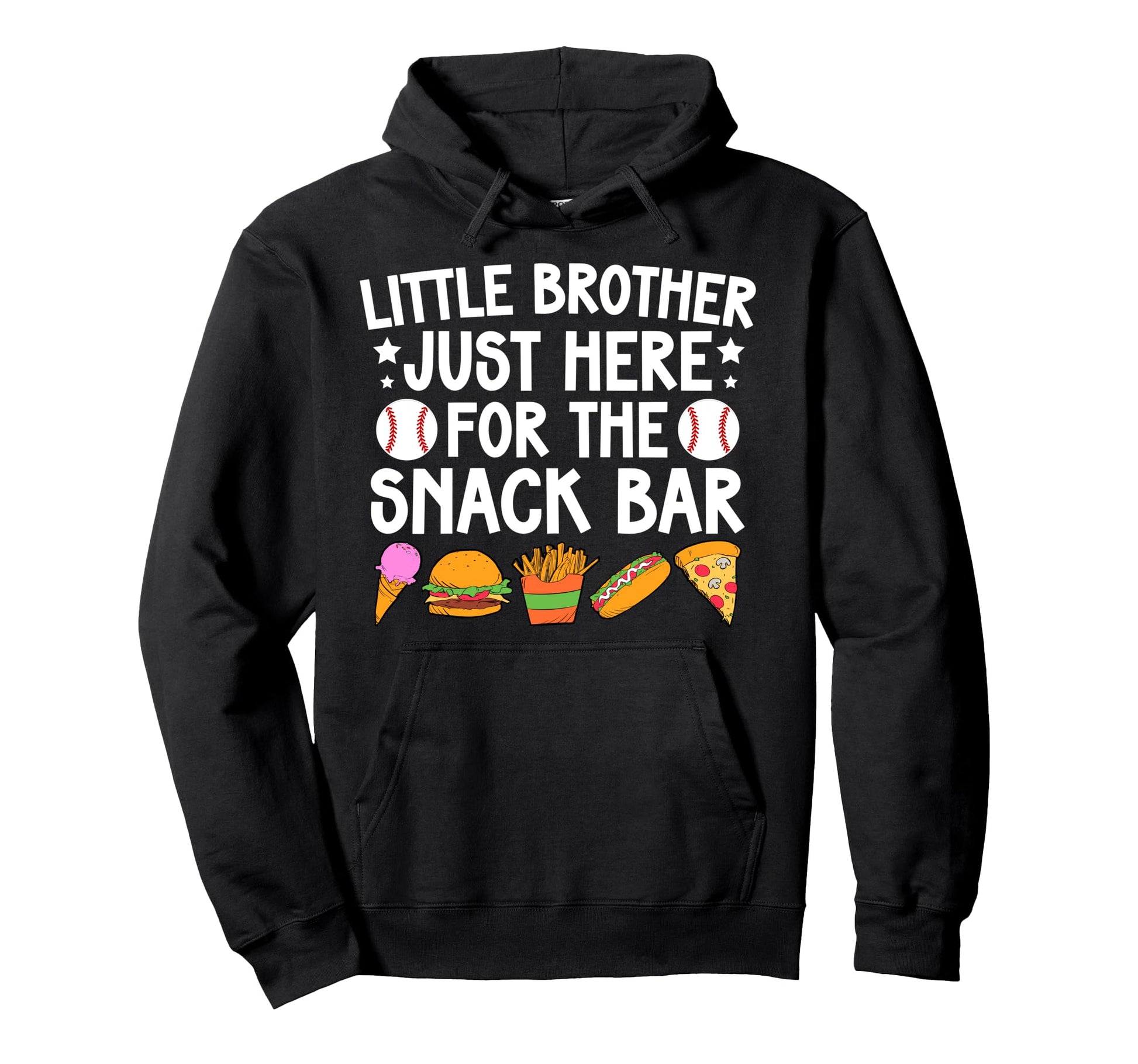 Little Brother Baseball Brother Hoodie - Fun Novelty Design Unisex - T-Shirt, Sweatshirt, Hoodie