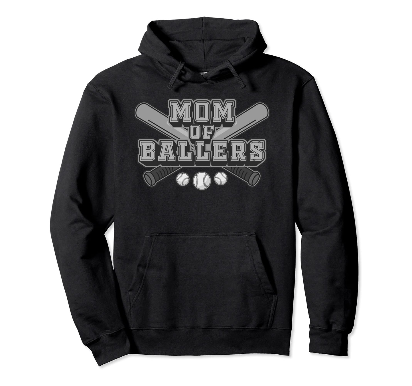 Mom Ballers Funny Baseball Softball Game Hoodie - Trendy Graphic Men Women - T-Shirt, Sweatshirt, Hoodie