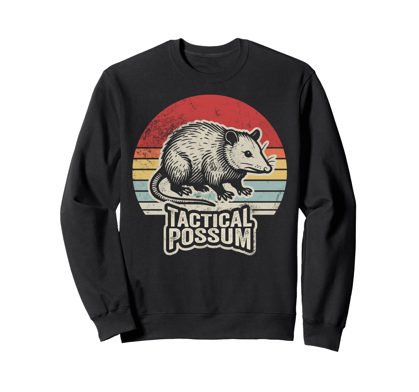 Tactical Possum Sunset Sweatshirt - Fun Novelty Design Men Women - T-Shirt, Sweatshirt, Hoodie