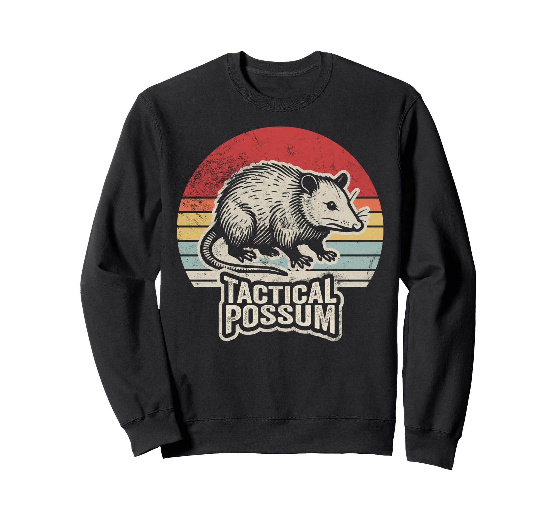 Tactical Possum Sunset Sweatshirt - Fun Novelty Design Men Women - T-Shirt, Sweatshirt, Hoodie