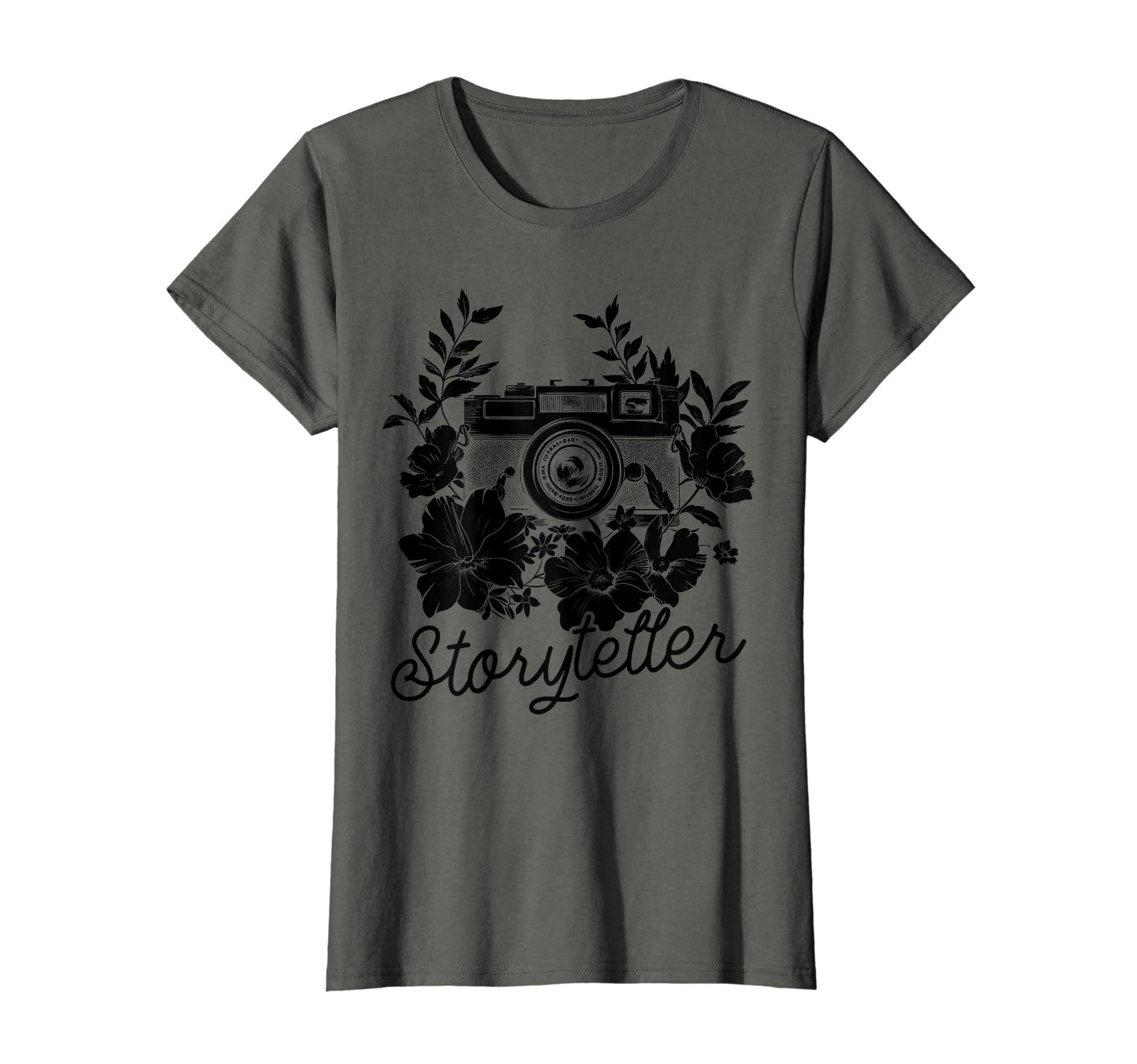 Photographer Storyteller Camera Flowers T-Shirt - Aesthetic Graphic Unisex - T-Shirt, Sweatshirt, Hoodie