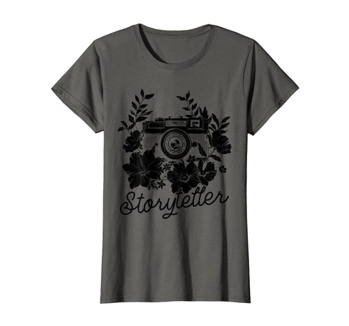 Photographer Storyteller Camera Flowers T-Shirt - Aesthetic Graphic Unisex - T-Shirt, Sweatshirt, Hoodie