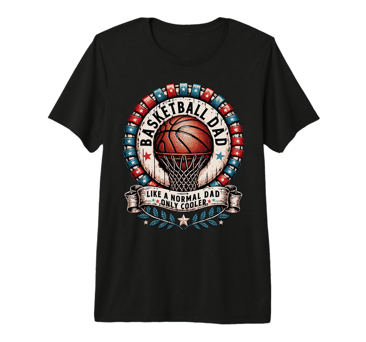 Fathers Day Basketball Dad Tri Blend T-Shirt - Novelty Apparel Unisex - T-Shirt, Sweatshirt, Hoodie