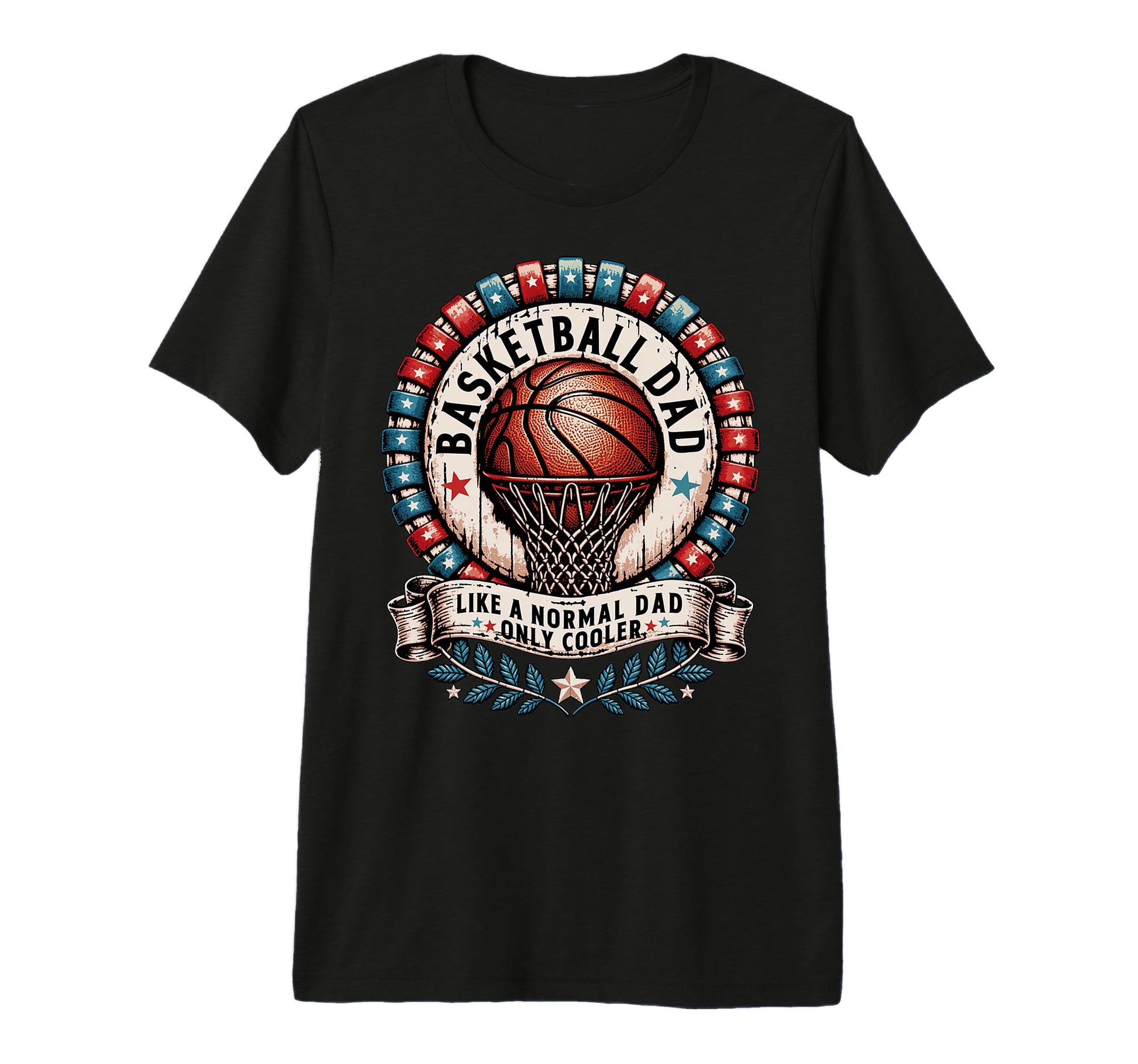 Fathers Day Basketball Dad Tri Blend T-Shirt - Novelty Apparel Unisex - T-Shirt, Sweatshirt, Hoodie