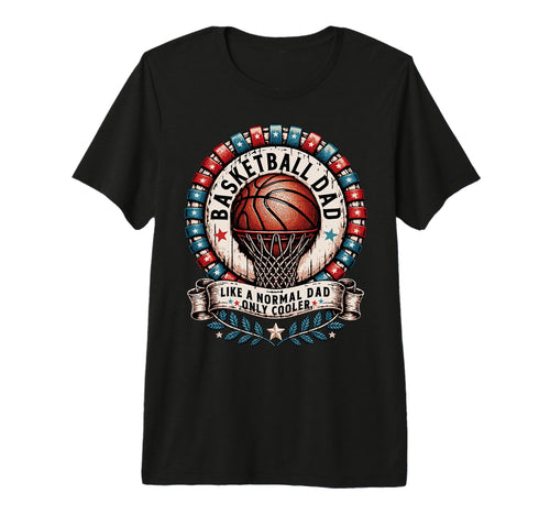 Fathers Day Basketball Dad Tri Blend T-Shirt - Novelty Apparel Unisex - T-Shirt, Sweatshirt, Hoodie