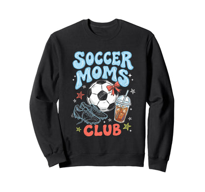 Soccer Moms Club Coquette Bow Sweatshirt - Aesthetic Graphic for Adults - T-Shirt, Sweatshirt, Hoodie
