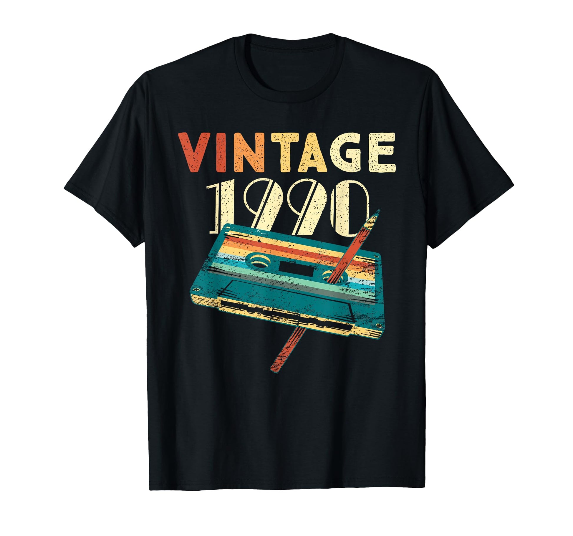 1990 Music Cassette 36 Years Old Gifts T-Shirt - Unique Graphic Men Women - T-Shirt, Sweatshirt, Hoodie