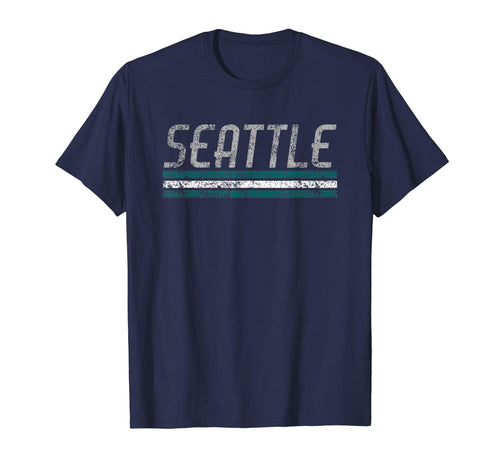 Seattle Washington Weathered Stripe T-Shirt - Novelty Apparel Men Women - T-Shirt, Sweatshirt, Hoodie