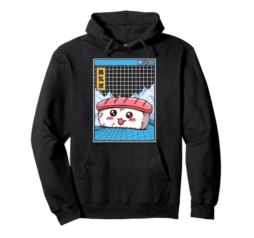 Happy Sushi Digital Japan 80S Otaku Hoodie - Novelty Apparel Men Women - T-Shirt, Sweatshirt, Hoodie
