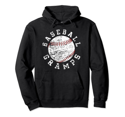 Baseball Gramps Grandpa Best Gramps Hoodie - Trendy Graphic Men Women - T-Shirt, Sweatshirt, Hoodie