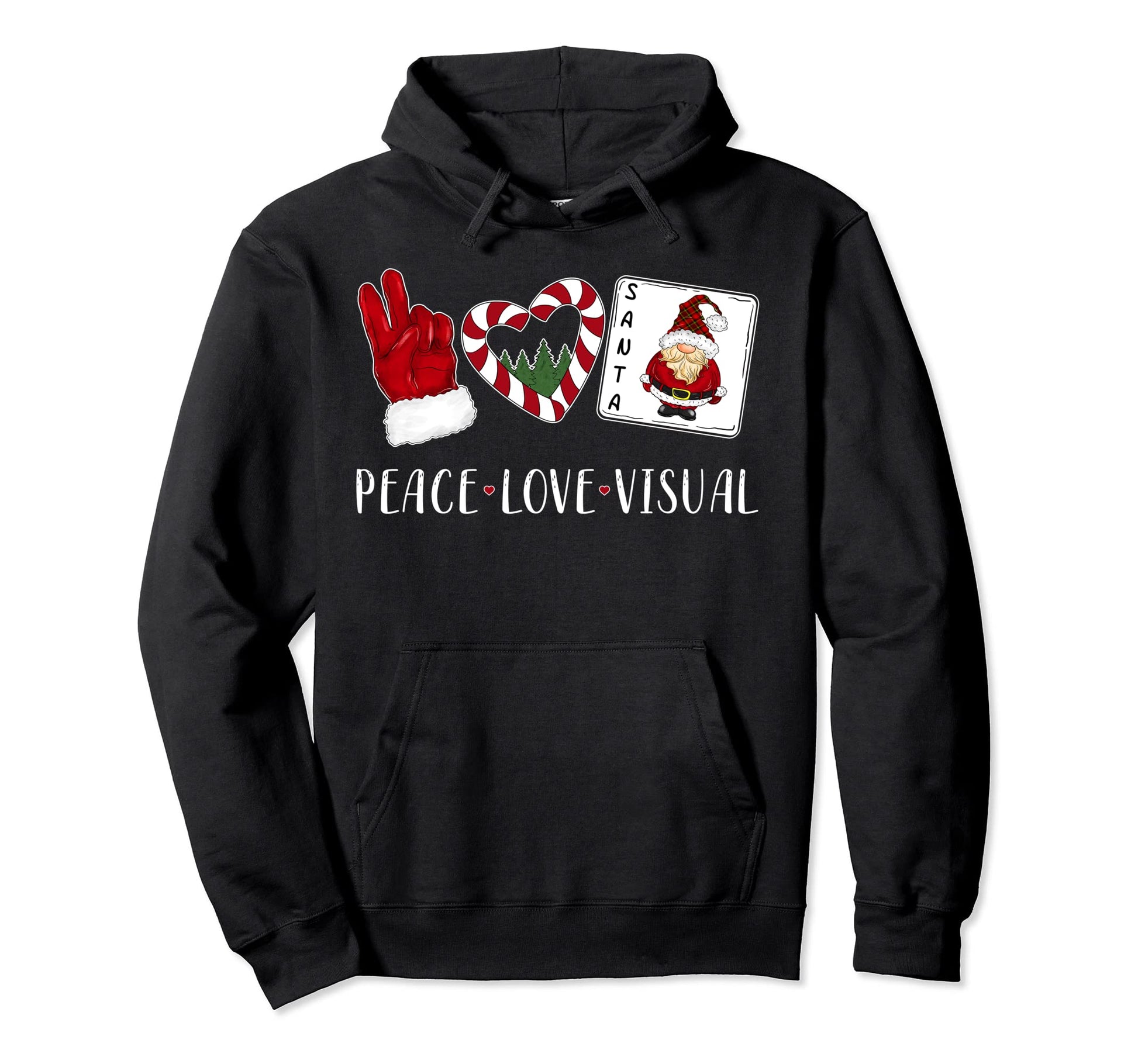 Merry Speech Therapy Outfit Peace Love Hoodie - Novelty Apparel Men Women - T-Shirt, Sweatshirt, Hoodie