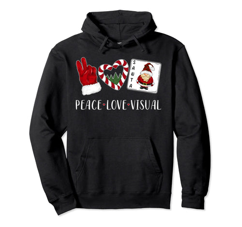 Merry Speech Therapy Outfit Peace Love Hoodie - Novelty Apparel Men Women - T-Shirt, Sweatshirt, Hoodie