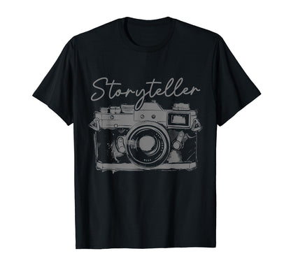 Photographer Storyteller Camera T-Shirt - Casual Everyday Wear Men Women - T-Shirt, Sweatshirt, Hoodie