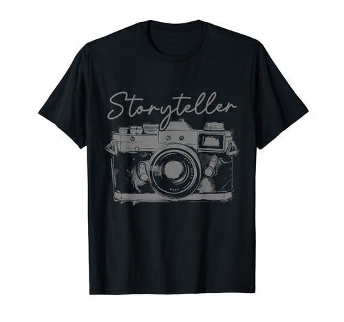 Photographer Storyteller Camera T-Shirt - Casual Everyday Wear Men Women - T-Shirt, Sweatshirt, Hoodie