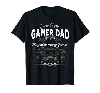 Gamer Dad Fathers Day Tribute Since T-Shirt - Unique Graphic for Adults - T-Shirt, Sweatshirt, Hoodie