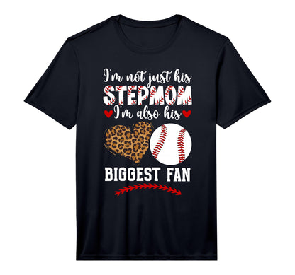 Mens Biggest Fan Baseball Stepmom Baseball T-Shirt - Trendy Graphic Unisex - T-Shirt, Sweatshirt, Hoodie