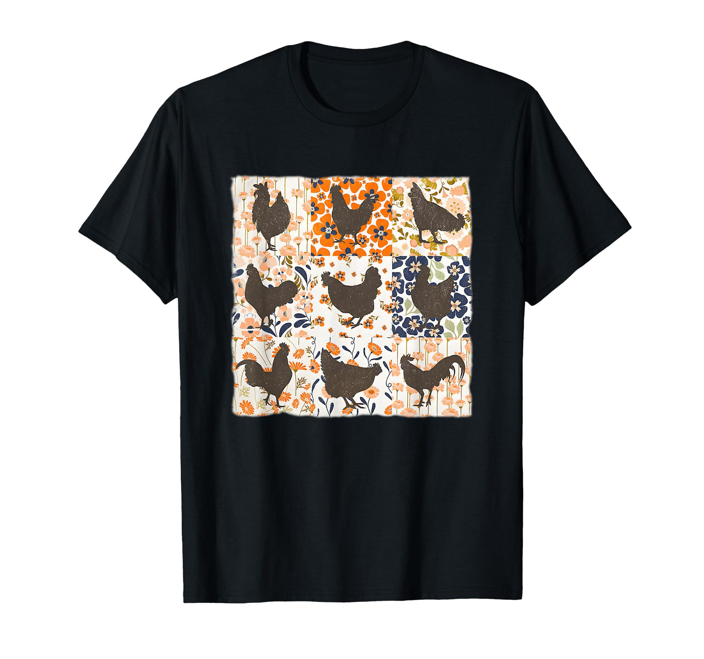 Boho Chicken Farm Flowers Flowers Animal T-Shirt - Novelty Apparel Unisex - T-Shirt, Sweatshirt, Hoodie