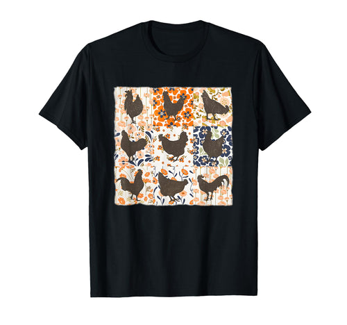 Boho Chicken Farm Flowers Flowers Animal T-Shirt - Novelty Apparel Unisex - T-Shirt, Sweatshirt, Hoodie