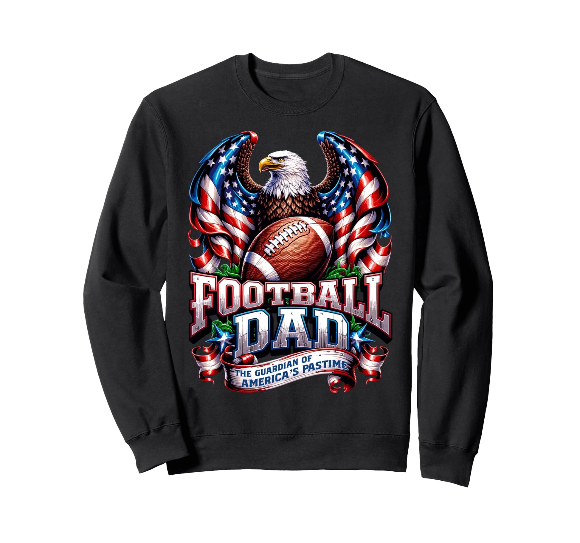 Usa Flag American Football Papa Sweatshirt - Streetwear Style Unisex - T-Shirt, Sweatshirt, Hoodie