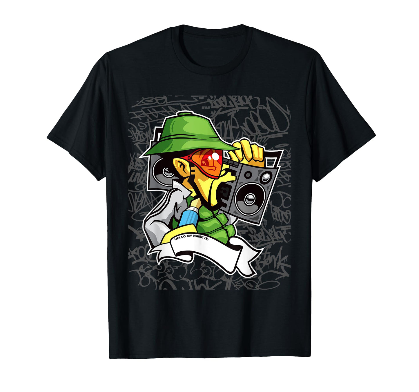 Hip Hop B Graffiti Character Old T-Shirt - Custom Art Print for Adults - T-Shirt, Sweatshirt, Hoodie
