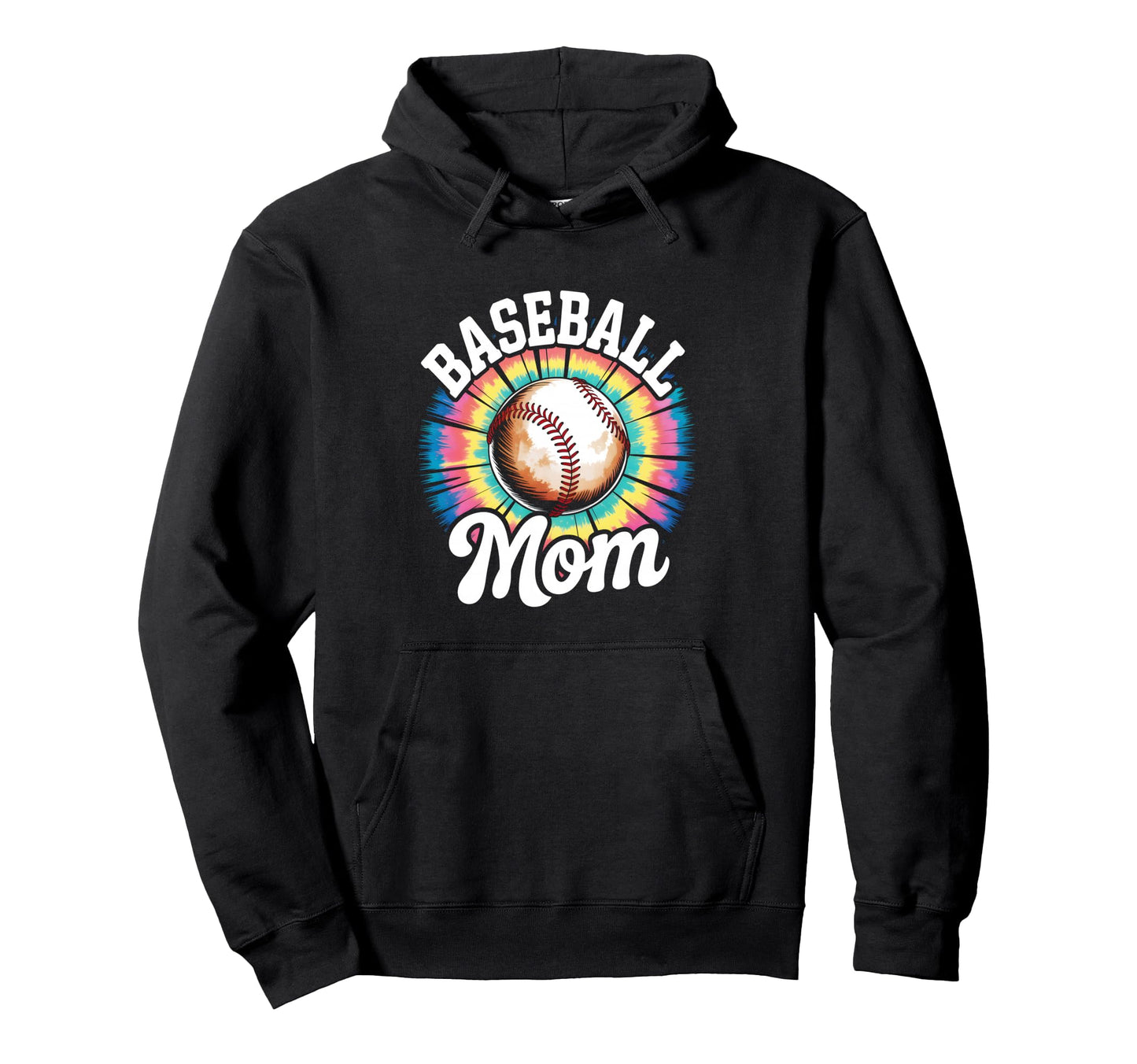 Baseball Mom Tie Dye Colorful Hoodie - Streetwear Style Men Women - T-Shirt, Sweatshirt, Hoodie