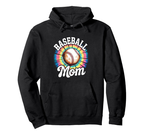 Baseball Mom Tie Dye Colorful Hoodie - Streetwear Style Men Women - T-Shirt, Sweatshirt, Hoodie