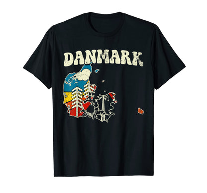 Denmark Danish Country Rainbow T-Shirt - Minimalist Print for Adults - T-Shirt, Sweatshirt, Hoodie