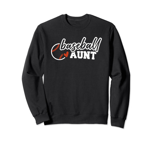 Baseball Aunt Funny Leopard Sweatshirt - Fun Novelty Design Unisex - T-Shirt, Sweatshirt, Hoodie