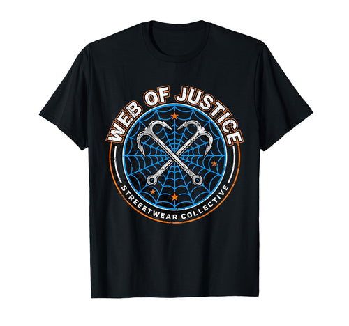 Web Justice Vigilante Grappling Hook T-Shirt - Aesthetic Graphic Unisex - T-Shirt, Sweatshirt, Hoodie