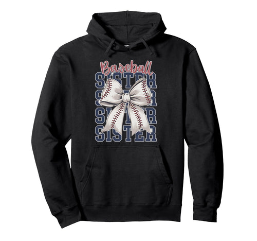 Baseball Sister Coquette Bow Hoodie - Fun Novelty Design Unisex - T-Shirt, Sweatshirt, Hoodie