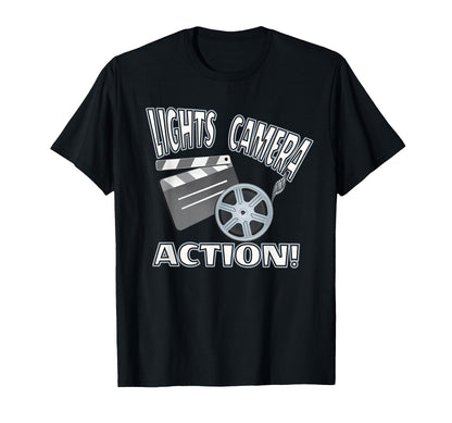Lights Camera Action Filmmaking Movie T-Shirt - Streetwear Style Unisex - T-Shirt, Sweatshirt, Hoodie