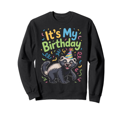 Its My Birthday Groovy Rainbow Vibes Sweatshirt - Unique Graphic Unisex - T-Shirt, Sweatshirt, Hoodie