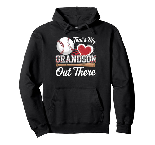 Thats My Grandson Baseball Grandma Hoodie - Aesthetic Graphic Unisex - T-Shirt, Sweatshirt, Hoodie