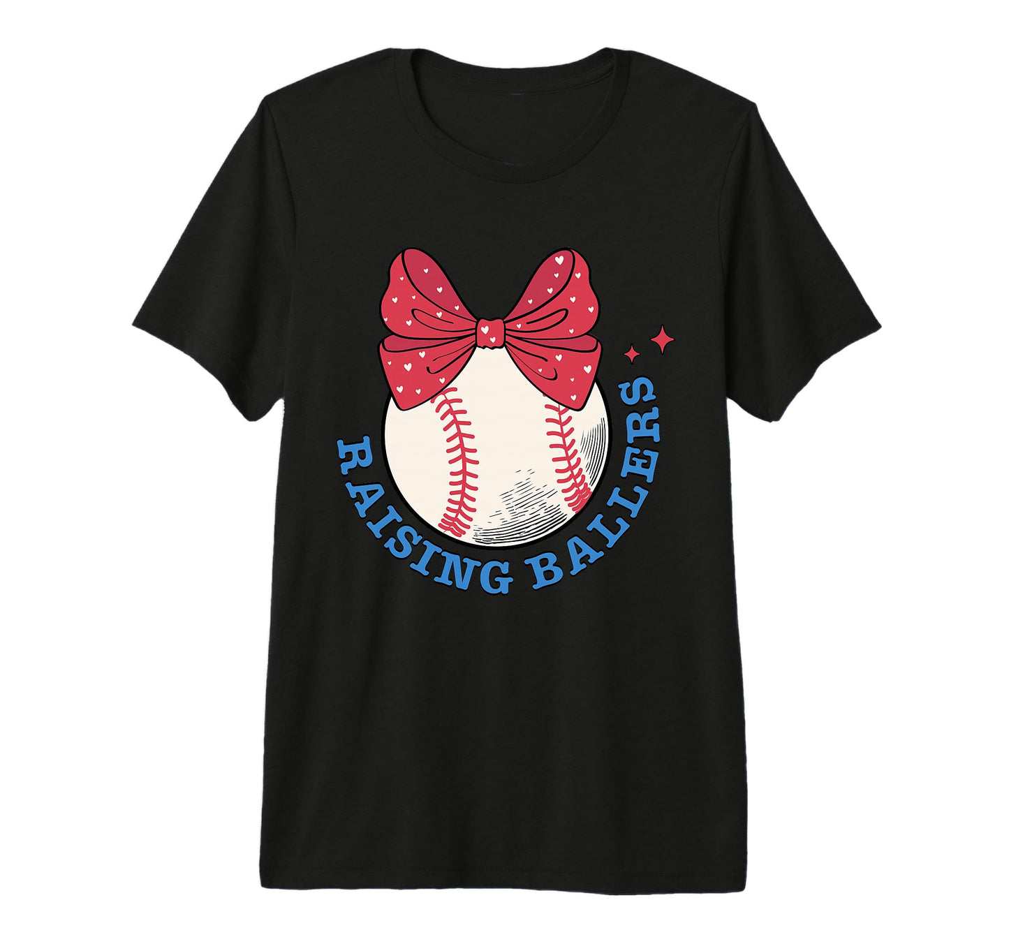 Raising Ballers Coquette American T-Shirt - Custom Art Print Unisex - T-Shirt, Sweatshirt, Hoodie