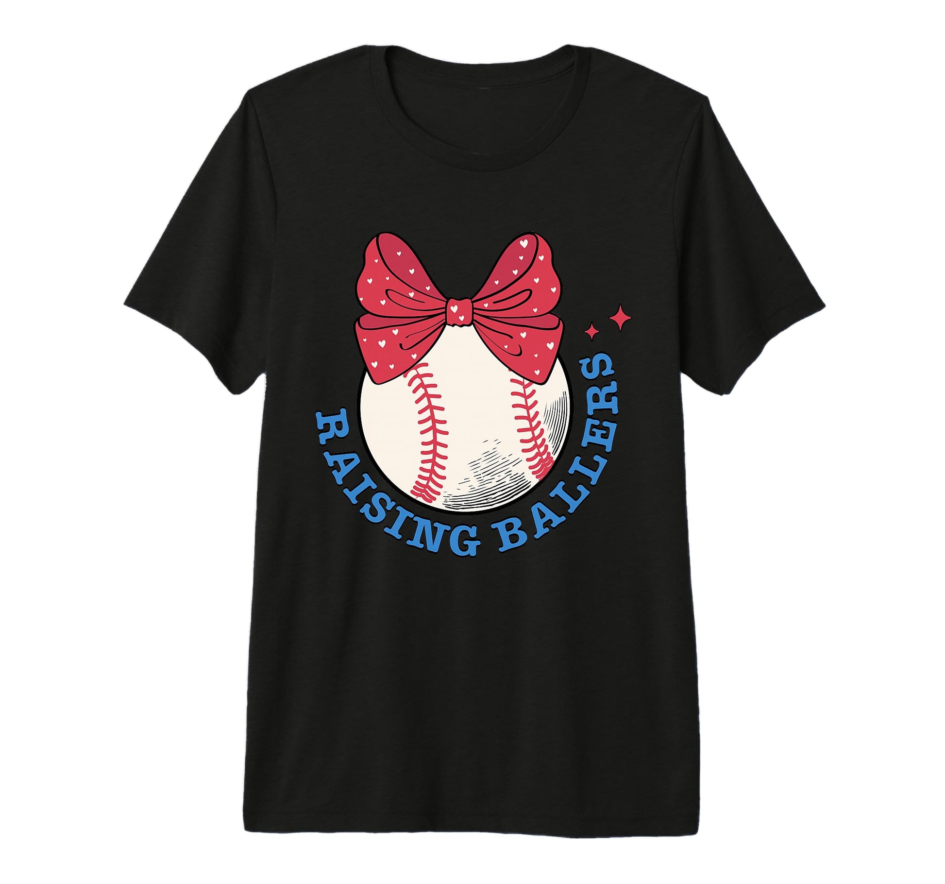Raising Ballers Coquette American T-Shirt - Custom Art Print Unisex - T-Shirt, Sweatshirt, Hoodie
