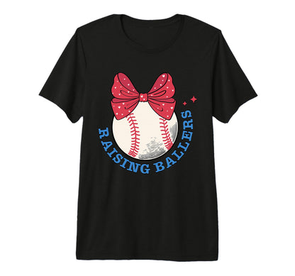 Raising Ballers Coquette American T-Shirt - Custom Art Print Unisex - T-Shirt, Sweatshirt, Hoodie