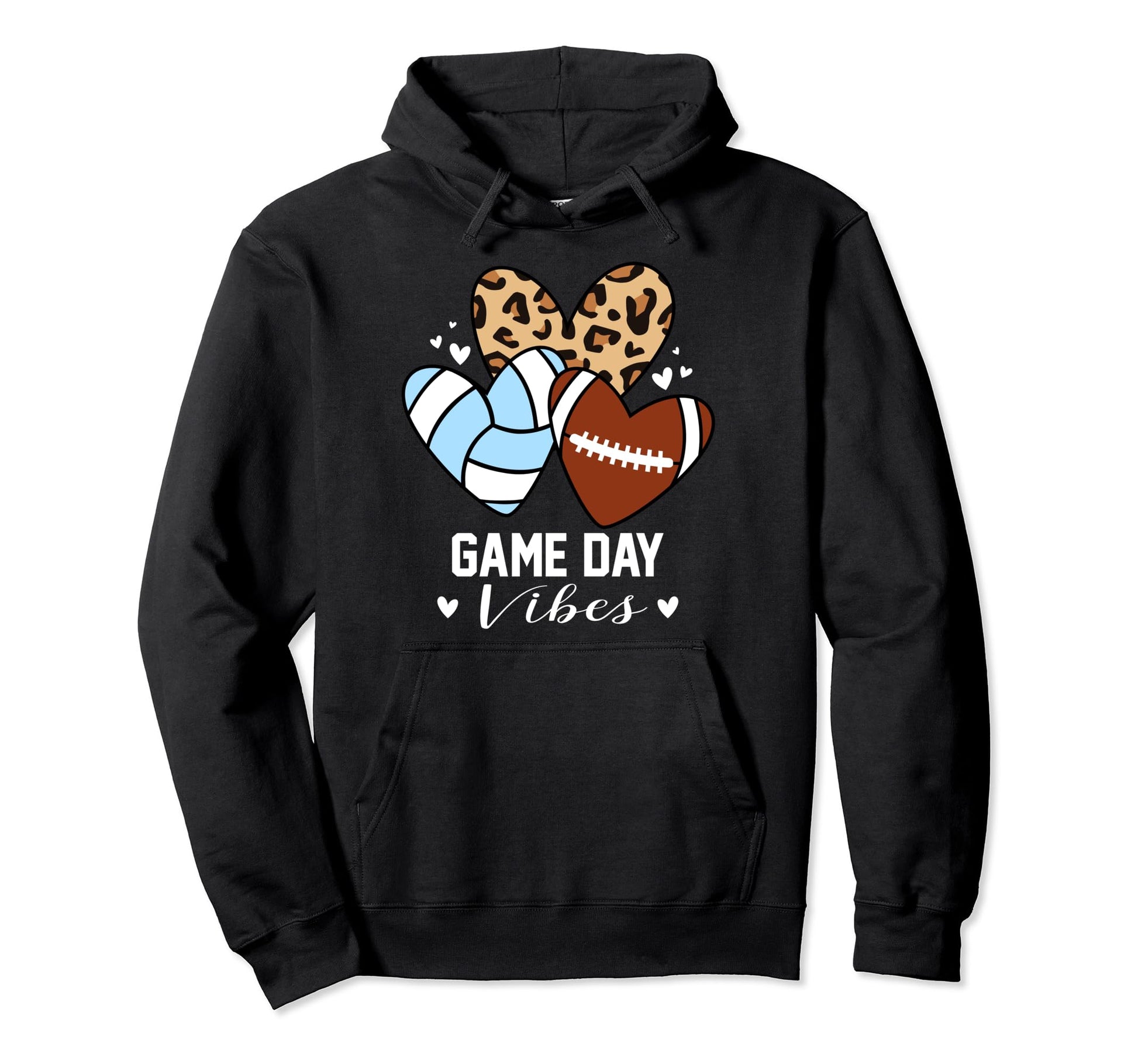 Game Day Vibes Funny Football Volleyball Hoodie - Minimalist Print Unisex - T-Shirt, Sweatshirt, Hoodie
