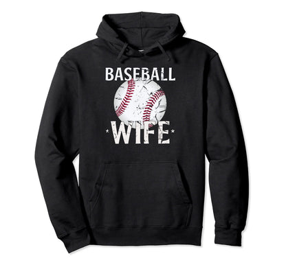 Baseball Wife Gifts Mothers Day Hoodie - Aesthetic Graphic Men Women - T-Shirt, Sweatshirt, Hoodie