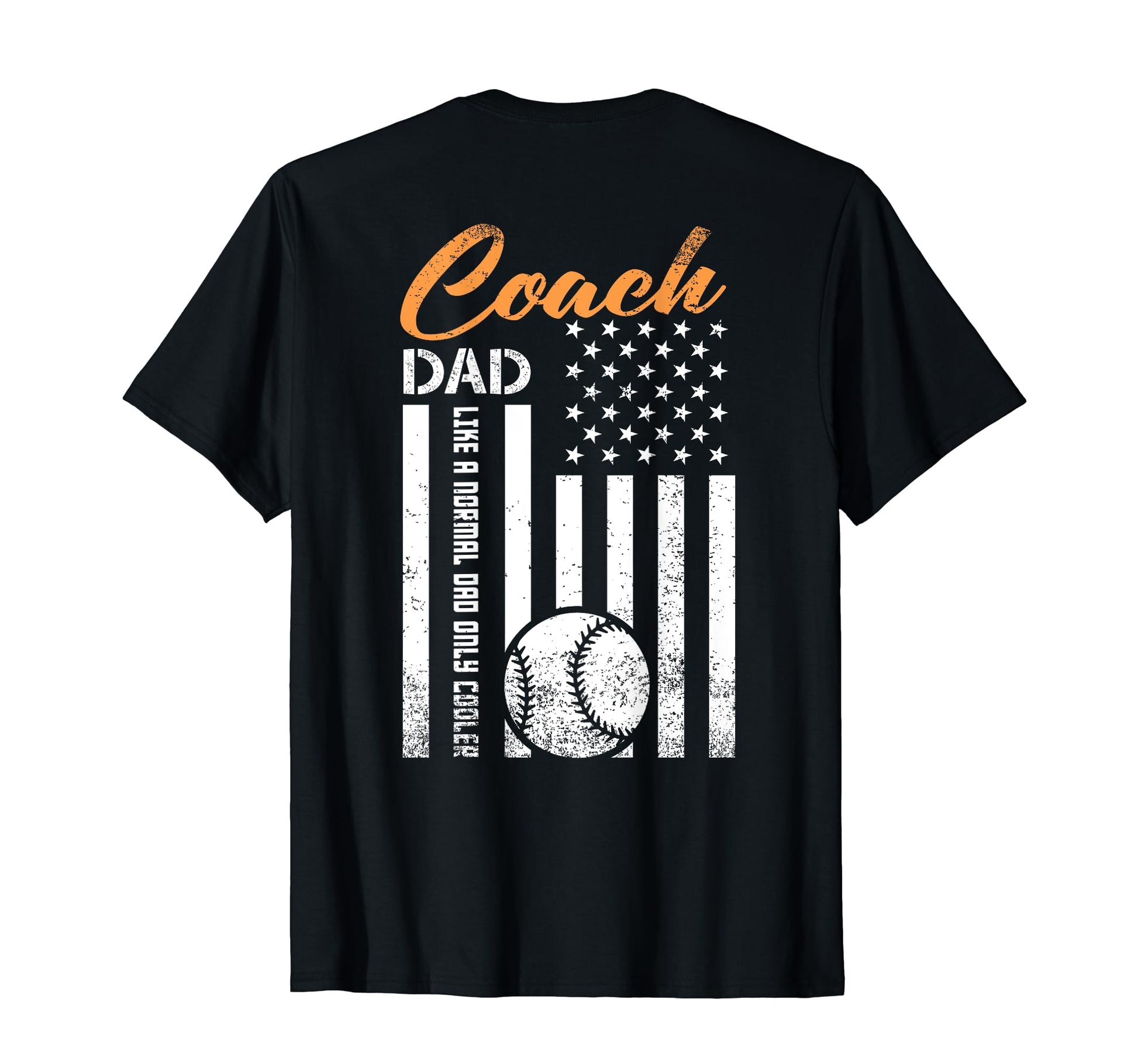Baseball Coach Dad Usa American Flag T-Shirt - Trendy Graphic for Adults - T-Shirt, Sweatshirt, Hoodie