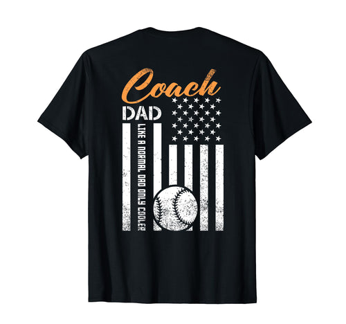 Baseball Coach Dad Usa American Flag T-Shirt - Trendy Graphic for Adults - T-Shirt, Sweatshirt, Hoodie