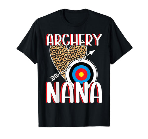 Archery Nana Grandma Heart Nana Archer T-Shirt - Novelty Apparel Unisex - T-Shirt, Sweatshirt, Hoodie
