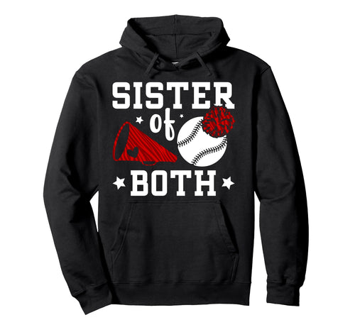 Sister Both Baseball And Cheer Sister Hoodie - Minimalist Print Unisex - T-Shirt, Sweatshirt, Hoodie