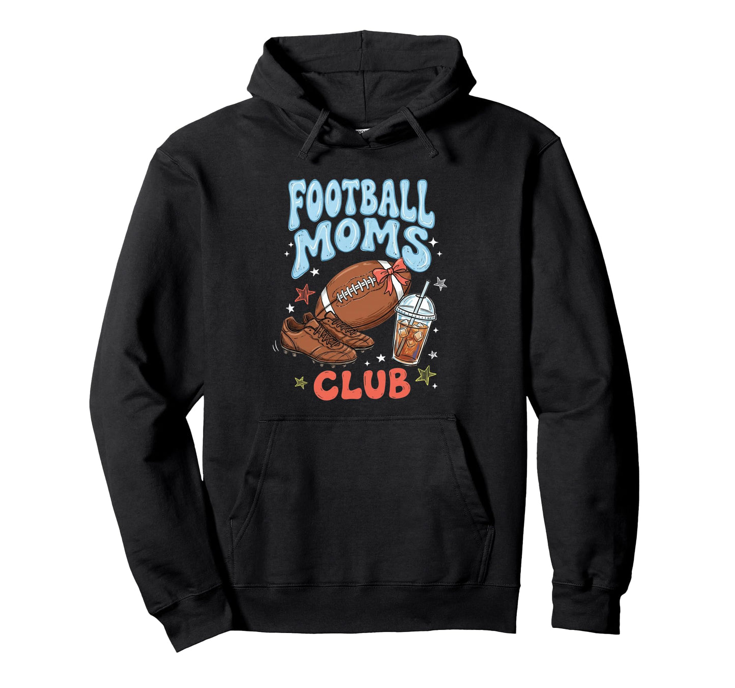 Football Moms Club Coquette Bow Gameday Hoodie - Fun Novelty Design Unisex - T-Shirt, Sweatshirt, Hoodie
