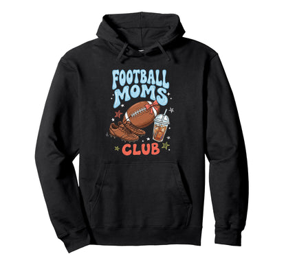 Football Moms Club Coquette Bow Gameday Hoodie - Fun Novelty Design Unisex - T-Shirt, Sweatshirt, Hoodie
